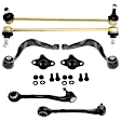 Front, Driver and Passenger Side, Lower, Frontward and Rearward Control Arm