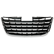 3-Piece Kit Front, Driver and Passenger Side Grille Chrome Shell with Painted Gray Insert, Includes (2) Fog Light Cover and (1) Grille Assembly