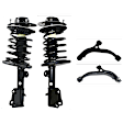 4-Piece Kit Front, Driver and Passenger Side Fully Loaded Strut, FWD, Includes (2) Control Arm and (2) Shock Absorber and Strut Assembly
