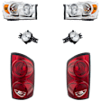 6-Piece Kit Front, Driver and Passenger Side Halogen Headlight, Includes (2) Fog Light, (2) Headlight, and (2) Tail Light