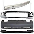 4-Piece Kit, Front Bumper, Chrome, Includes (1) Bumper, (1) Bumper Cover, (1) Bumper Reinforcement, and (1) Valance