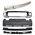 5-Piece Kit, Front Bumper, Chrome, Includes (1) Bumper, (1) Bumper Cover, (1) Bumper Reinforcement, (1) Bumper Retainer, and (1) Valance