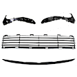 4-Piece Kit Front, Driver and Passenger Side, Lower Valance, Cover Spoiler, Textured Includes (2) Bumper Bracket, (1) Bumper Grille, and (1) Valance