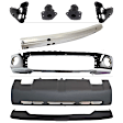 8-Piece Kit, Front Bumper, Chrome, Includes (1) Bumper, (4) Bumper Bracket, (1) Bumper Cover, (1) Bumper Reinforcement, and (1) Valance