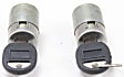1988-1994 GMC C1500 - 4-Piece Kit Front, Driver and Passenger Side Exterior Door Handle, Smooth Black, With Key Hole, includes Door Lock Cylinder