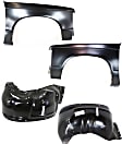 4-Piece Kit, Front, Driver and Passenger Side Fender, Includes (2) Fender and (2) Wheelhouse