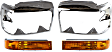 1997 Ford F-350 - 4-Piece Kit Driver and Passenger Side Headlight Door, Includes (2) Headlight Door and (2) Turn Signal Light