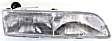 4-Piece Kit, Driver and Passenger Side Halogen Corner Light, Without bulb(s), Includes (2) Corner Light and (2) Headlight