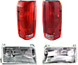1994 Ford F-150 - 4-Piece Kit Driver and Passenger Side Halogen Headlight, With bulb(s), OE Replacement,  Includes (2) Headlight and (2) Tail Light