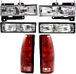 6-Piece Kit Driver and Passenger Side Halogen Headlight, With bulb(s), OE Replacement, Includes (2) Turn Signal Light, (2) Tail Light and (2) Headlight