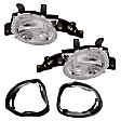 4-Piece Kit Driver and Passenger Side Halogen Headlight, Without bulb(s), OE Replacement, Includes (2) Headlight Bezel and (2) Headlight