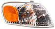 2000 Toyota Corolla - 4-Piece Kit Driver and Passenger Side Halogen Headlight, With bulb(s), OE Replacement,  Includes (2) Corner Light and (2) Headlight