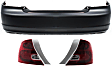 3-Piece Kit, Rear Primed Bumper Cover, Includes (1) Bumper Cover and (2) Tail Light