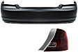 2-Piece Kit, Rear Primed Bumper Cover, Includes (1) Bumper Cover and (1) Tail Light
