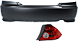 2-Piece Kit, Rear Primed Bumper Cover, Includes (1) Bumper Cover and (1) Tail Light