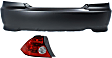 2-Piece Kit, Rear Primed Bumper Cover, Includes (1) Bumper Cover and (1) Tail Light