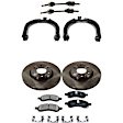 7-Piece Kit Front, Driver and Passenger Side Axle Assembly - New 7-Piece Kit, Includes (2) Brake Disc, (1) Brake Pad Set, (2) Axle Assembly and (2) Control Arm