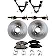 7-Piece Kit Front, Driver and Passenger Side, Lower Control Arm Kit, Includes (1) Brake Pad Set, (2) Control Arm, (2) Axle Assembly and (2) Brake Disc