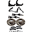 9-Piece Kit Front, Driver and Passenger Side, Upper and Lower Control Arm Kit, Includes (1) Brake Pad Set, (4) Control Arm, (2) Axle Assembly and (2) Brake Disc