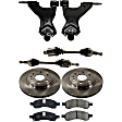 7-Piece Kit Front Control Arm Kit, Includes (1) Brake Pad Set, (2) Control Arm, (2) Axle Assembly and (2) Brake Disc