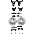 9-Piece Kit Front, Driver and Passenger Side, Upper and Lower Control Arm, Includes (2) Axle Assembly, (2) Brake Disc, (1) Brake Pad Set, and (4) Control Arm