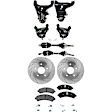 9-Piece Kit Front, Driver and Passenger Side, Upper and Lower Control Arm Kit, Includes (1) Brake Pad Set, (4) Control Arm, (2) Brake Disc and (2) Axle Assembly