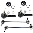 6-Piece Kit Front, Driver and Passenger Side, Outer Tie Rod End Includes (2) Ball Joint, (2) Sway Bar Link and (2) Tie Rod End