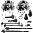 2012 Dodge Journey - 10-Piece Kit Front Suspension Kit, AWD, Includes (2) Ball Joint, (2) Sway Bar Link, (4) Tie Rod End, and (2) Wheel Hub