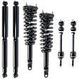 6-Piece Kit Front and Rear, Driver and Passenger Side Shock and Fully Loaded Strut, RWD, Includes (2) Sway Bar Link and (4) Shock Absorber and Strut Assembly