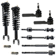 8-Piece Kit Front, Driver and Passenger Side Fully Loaded Strut, RWD, Includes (4) Tie Rod End, (2) Sway Bar Link and (2) Shock Absorber and Strut Assembly