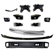 12-Piece Kit Front Bumper Chrome, Includes (1) Bumper, (2) Valance, (5) Bumper Bracket and (4) Bumper End