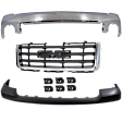 2011 GMC Sierra 1500 - 3-Piece Kit Front Bumper, For Models Without Towing Package, Chrome, Includes (1) Bumper, (1) Bumper Cover and (1) Grille Assembly