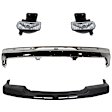 2002 Chevrolet Silverado 2500 HD - 3-Piece Kit Front Bumper, New Body Style, Chrome, Includes (1) Bumper, (1) Bumper Trim and (1) Fog Light
