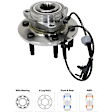 16-Piece Kit Front, Driver and Passenger Side Wheel Hub with Axle Assemblies, Ball Joints, Control Arms, Steering Rack Boots, Sway Bar Links, and Tie Rod Ends