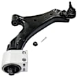 6-Piece Kit Front, Driver and Passenger Side, Lower Control Arm, includes (2) Control Arm and (2) Tie Rod End