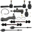 10-Piece Kit Idler Arm Bracket, Includes (2) Ball Joint, (1) Idler Arm, (1) Idler Arm Bracket (2), Sway Bar Link, and (4) Tie Rod End