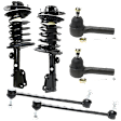 6-Piece Kit Front, Driver and Passenger Side Fully Loaded Strut, FWD, Includes (2) Sway Bar Link, (2) Tie Rod End and (2) Shock Absorber and Strut Assembly