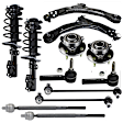 12-Piece Kit Front, Driver and Passenger Side Fully Loaded Strut, FWD, Includes (2) Control Arm, (2) Loaded Strut, (2) Sway Bar Link, (4) Tie Rod End, and (2) Wheel Hub
