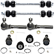 8-Piece Kit Front, Driver and Passenger Side, Outer Tie Rod End, Includes (2) Tie Rod End, (4) Ball Joint and (2) Sway Bar Link