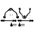 6-Piece Kit Front, Driver and Passenger Side, Upper Control Arm, Includes (2) Control Arm, (2) Ball Joint and (2) Sway Bar Link