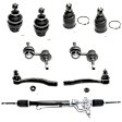 9-Piece Kit Steering Rack, Power, Includes (1) Steering Rack, (4) Ball Joint, (2) Tie Rod End and (2) Sway Bar Link
