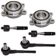 6-Piece Kit Front and Rear, Driver and Passenger Side Wheel Bearing, 6-Piece Kit, Includes (2) Wheel Bearing and (4) Tie Rod End