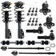 10-Piece Kit Front, Driver and Passenger Side Fully Loaded Strut, Includes (2) Ball Joint, (4) Tie Rod End, (2) Sway Bar Link and (2) Shock Absorber and Strut Assembly