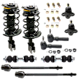 10-Piece Kit Front, Driver and Passenger Side Fully Loaded Strut, Includes (2) Ball Joint, (4) Tie Rod End, (2) Sway Bar Link and (2) Shock Absorber and Strut Assembly