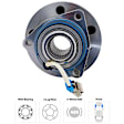 6-Piece Kit Front, Driver and Passenger Side Wheel Hubs, with Bearing, with Tie Rod Ends