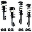 6-Piece Kit Front and Rear, Driver and Passenger Side Fully Loaded Strut, Includes (2) Sway Bar Link and (4) Shock Absorber and Strut Assembly