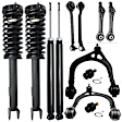 12-Piece Kit Front and Rear, Driver and Passenger Side Shock and Fully Loaded Strut, RWD, Includes (6) Control Arm, (2) Ball Joint and (4) Shock Absorber and Strut Assembly
