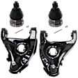 1992 GMC Jimmy - 4-Piece Kit Front, Driver and Passenger Side, Lower Control Arm, Rear Wheel Drive, RWD, Includes (2) Control Arm and (2) Ball Joint