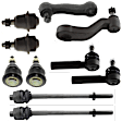 10-Piece Kit Pitman Arm, Includes (4) Ball Joint, (1) Idler Arm, (1) Pitman Arm, and (4) Tie Rod End