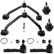 6-Piece Kit Front, Driver and Passenger Side Suspension Kit, Includes (2) Ball Joint, (2) Control Arm and (2) Tie Rod End